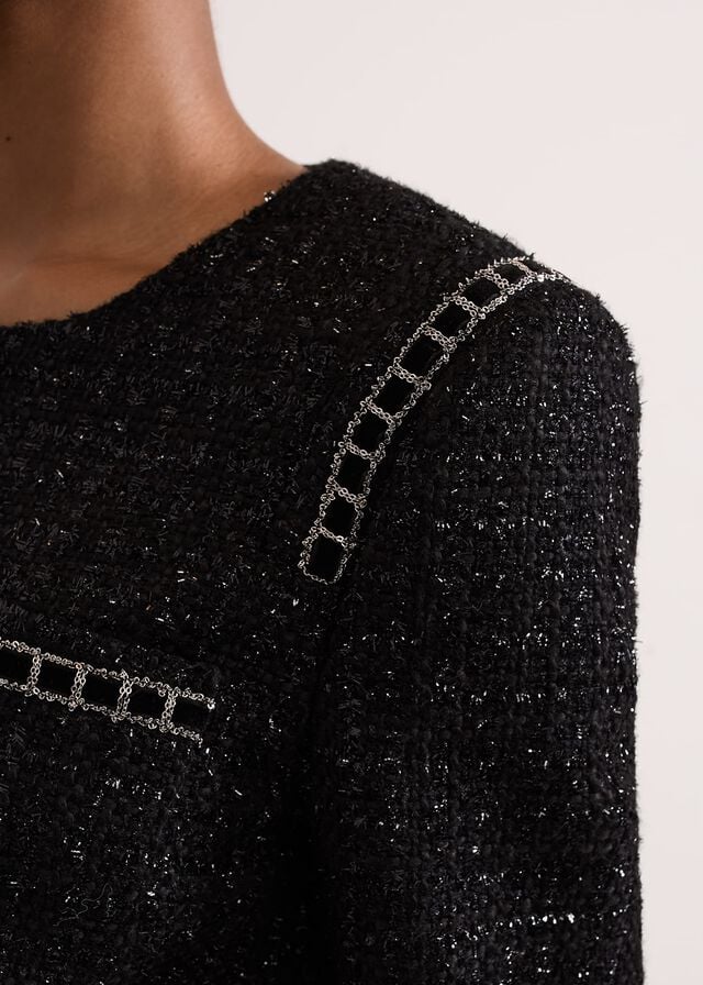 Black Phase Eight Ripley Lurex Jackets | 0351FJILP