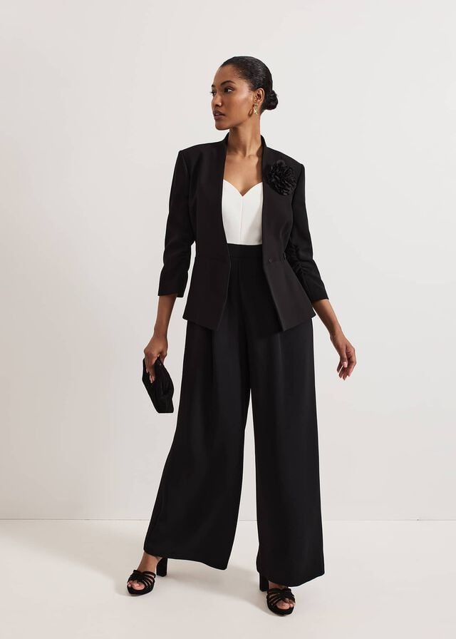 Black Phase Eight Sophin Corsage Jackets | 9670IKVSD