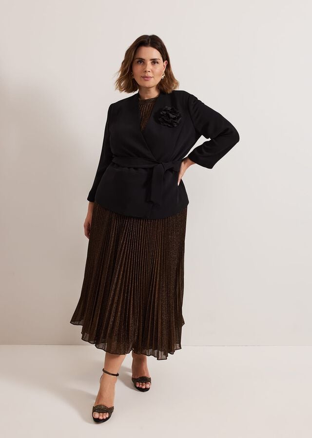 Black Phase Eight Sophin Corsage Jackets | 9670IKVSD