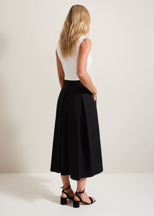 Black Phase Eight Trinity Pleated Skirts | 6152YEJNT