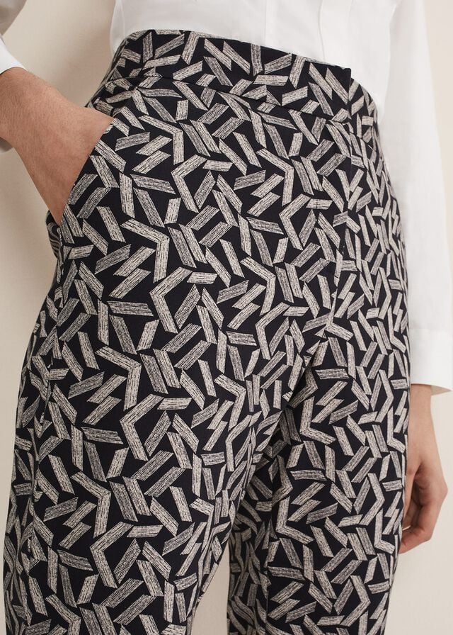 Black / Grey Phase Eight Fran Cigarettes Trousers | 9421DYLCG