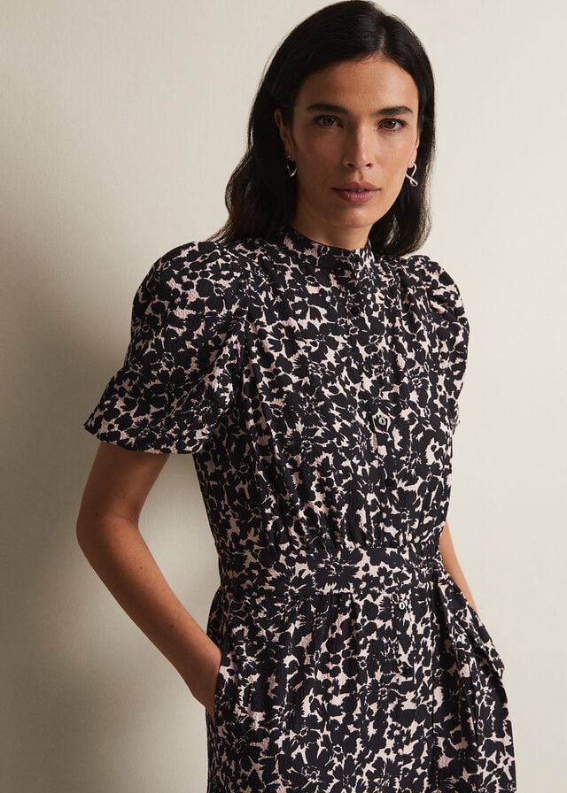 Black / Multicolor Phase Eight Dorothea Floral Jumpsuit | 0541UAYGP