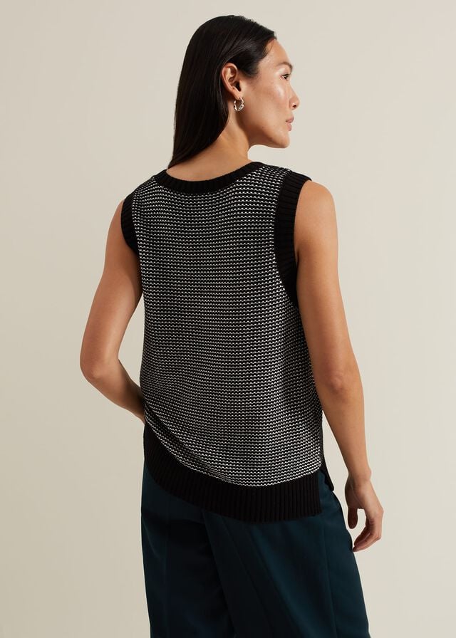 Black / White Phase Eight Zoe Tweed Knitwear | 3019GCPAS
