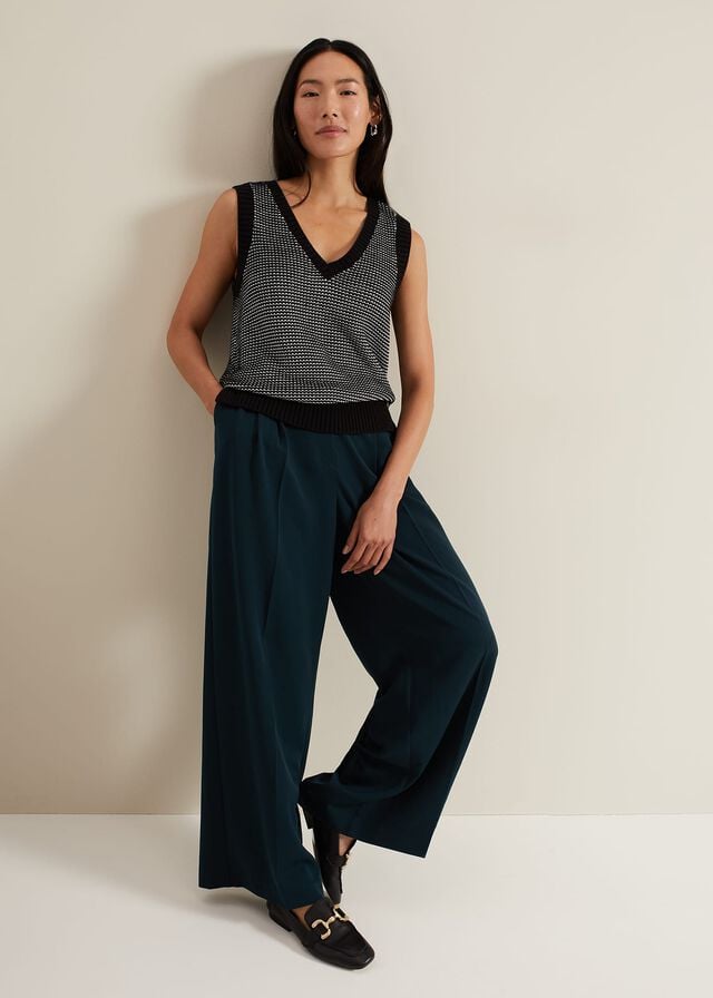 Black / White Phase Eight Zoe Tweed Knitwear | 3019GCPAS