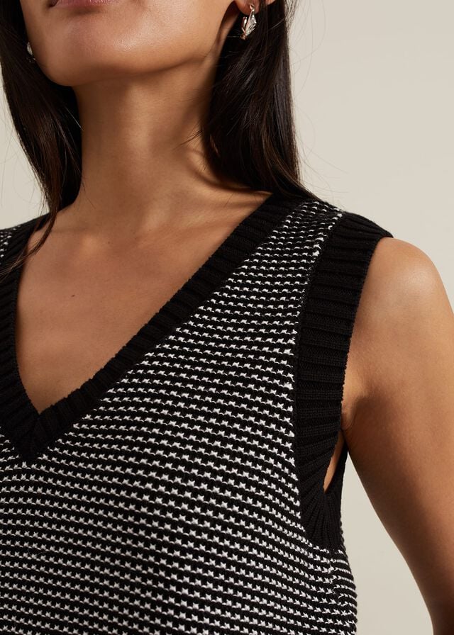 Black / White Phase Eight Zoe Tweed Knitwear | 3019GCPAS