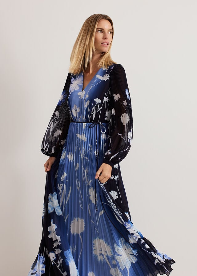 Blue Phase Eight Annie Floral Dress | 5679MBQWN