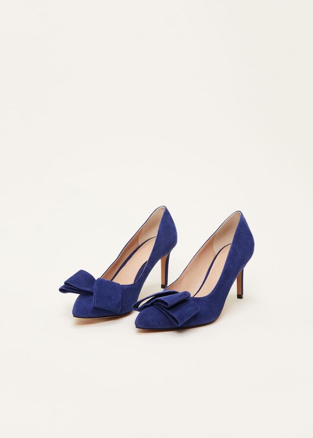 Blue Phase Eight Bow Front Court Heels | 4901ZXOYI