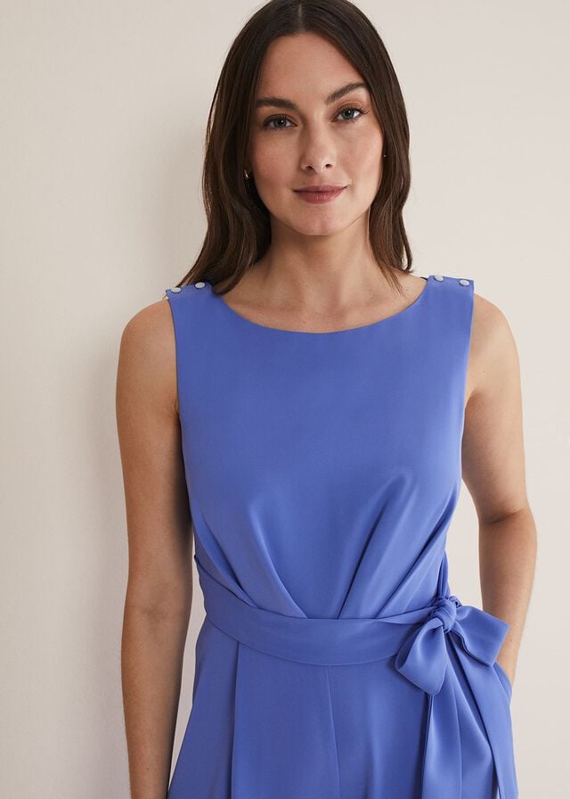 Blue Phase Eight Elaina Blue Wide Leg Jumpsuit | 0183OARTY