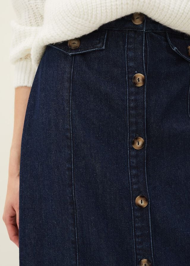 Blue Phase Eight Jessa Denim Pencil Skirts | 1765LEPOZ