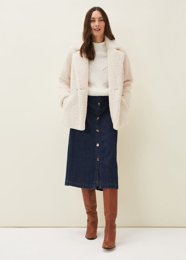Blue Phase Eight Jessa Denim Pencil Skirts | 1765LEPOZ