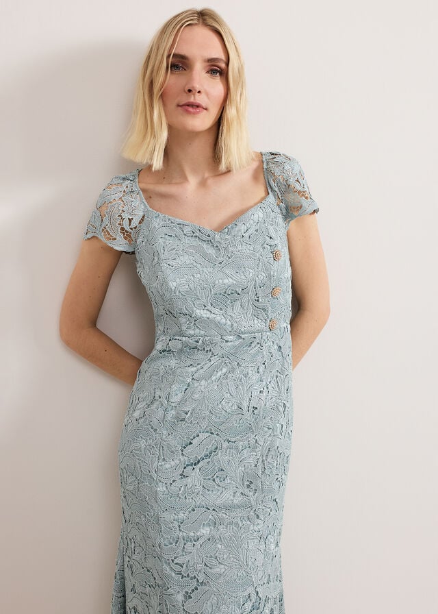 Blue Phase Eight Phia Tux Lace Dress | 1053MUVWZ