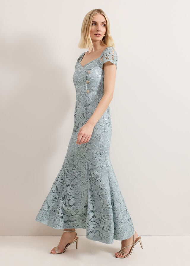 Blue Phase Eight Phia Tux Lace Dress | 1053MUVWZ