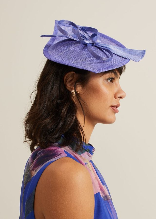 Blue Phase Eight Silk Bow Twist Disc Fascinator Hats | 4071HLKCW
