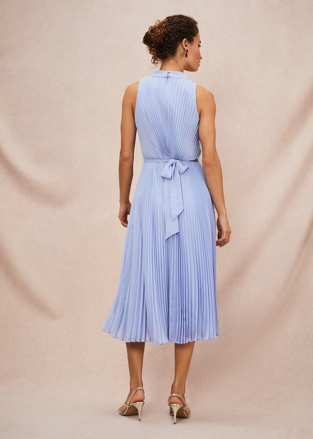 Blue Phase Eight Simara Pleated Dress | 7146SIRPA