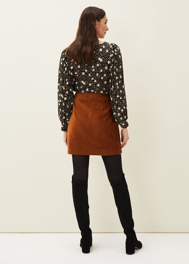 Brown Phase Eight Kennedy Corduroy Skirts | 0917NPBTE