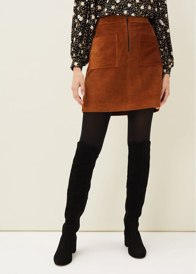 Brown Phase Eight Kennedy Corduroy Skirts | 0917NPBTE