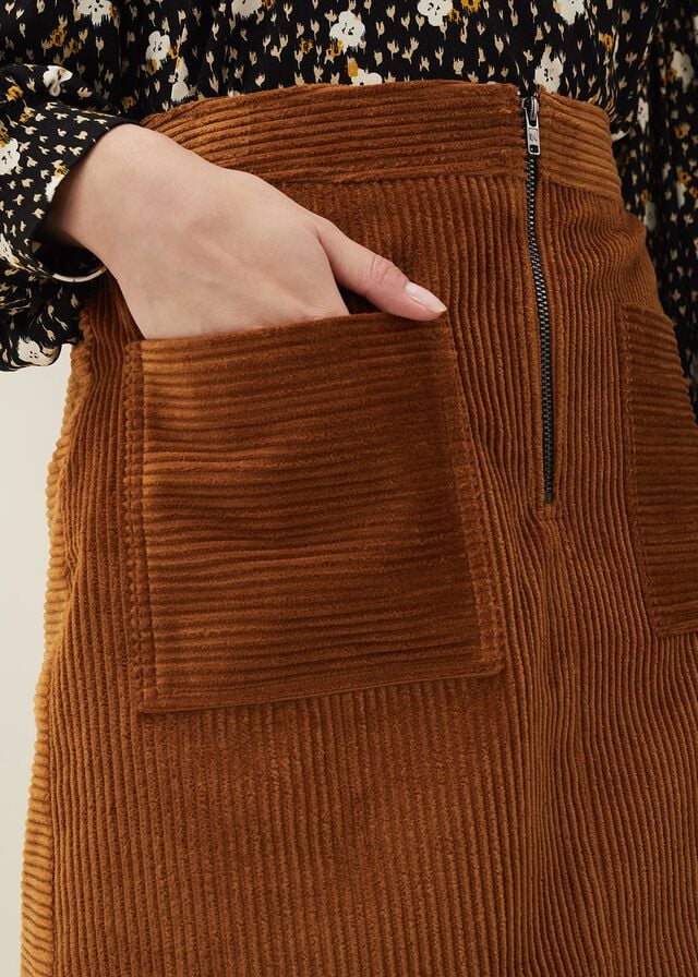 Brown Phase Eight Kennedy Corduroy Skirts | 0917NPBTE