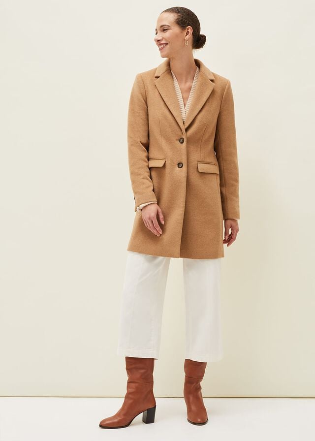 Brown Phase Eight Lydia Wool Coats | 8023ODWKN