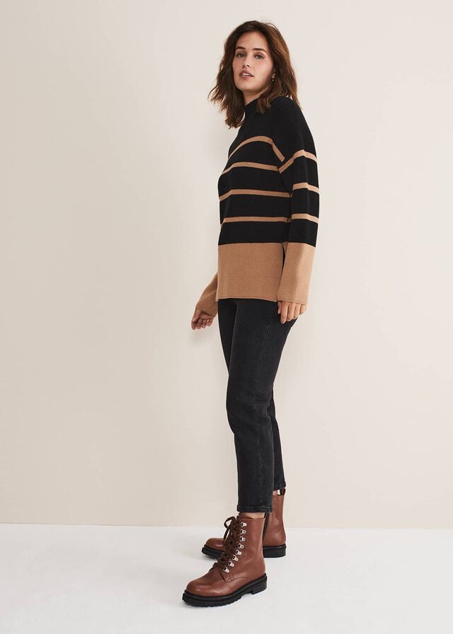 Brown Phase Eight Meladie Leather Lace Up Boots | 2671YQITN