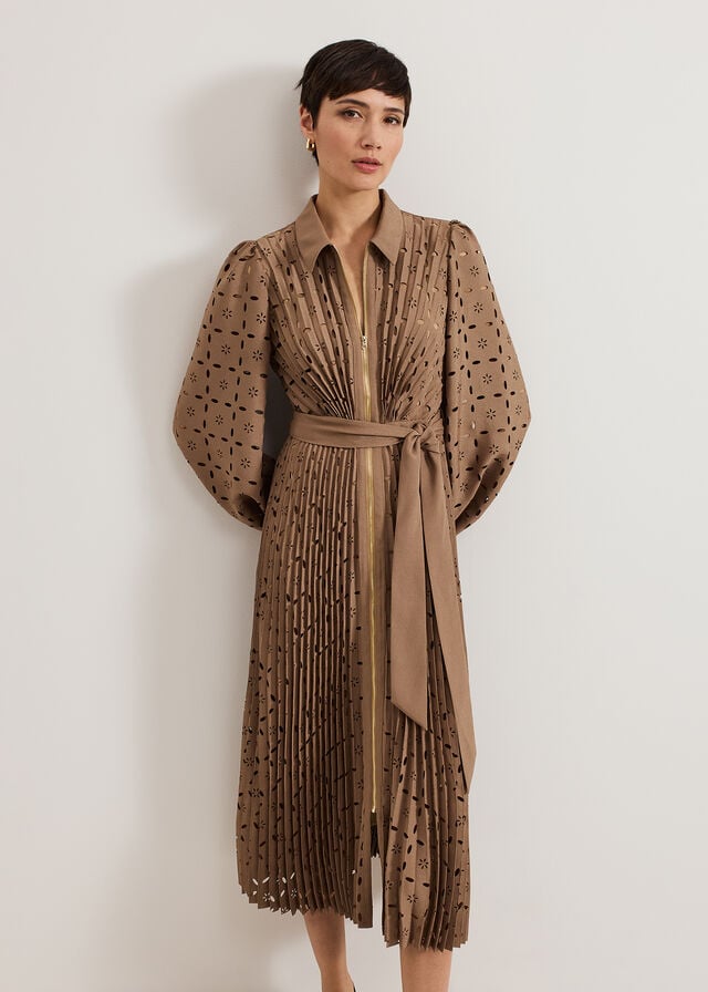 Brown Phase Eight Ryley Cut Out Dress | 5028PVSJT