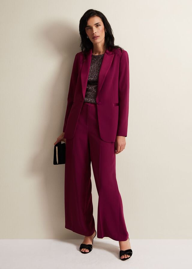 Burgundy Phase Eight Elandra Tux Coats | 6312DBHKU