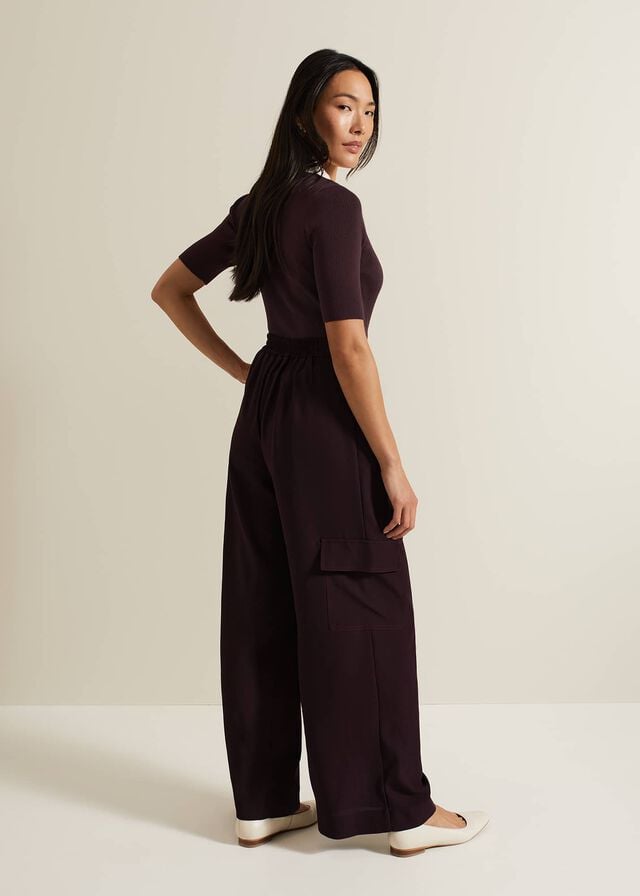 Burgundy Phase Eight Marissa Cargo Trousers | 2938JNHML