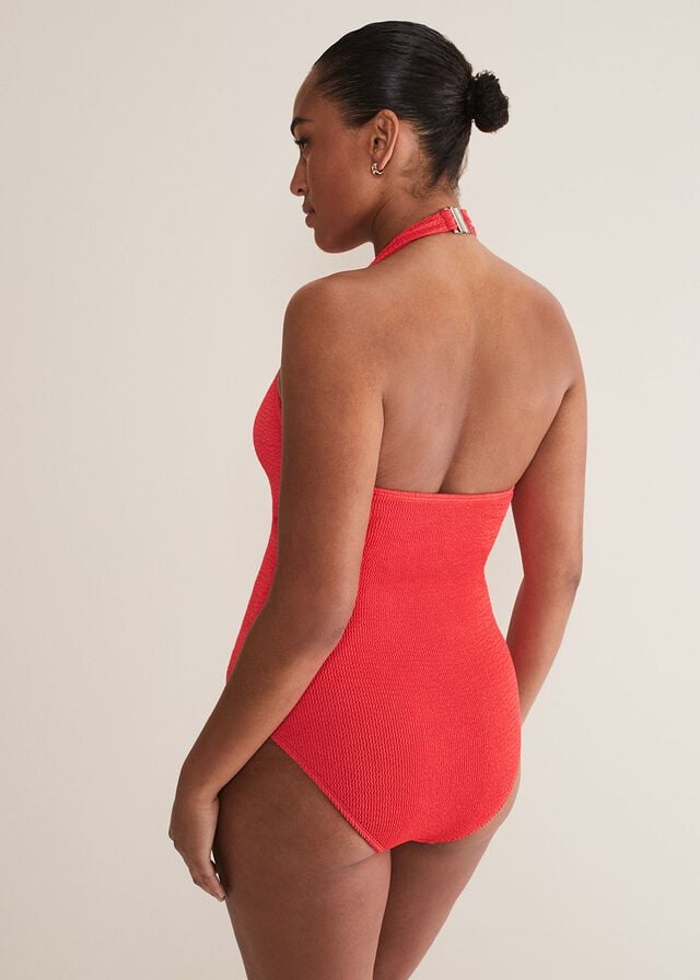 Coral Phase Eight Red Halterneck Swimwear | 3126ZJUVP