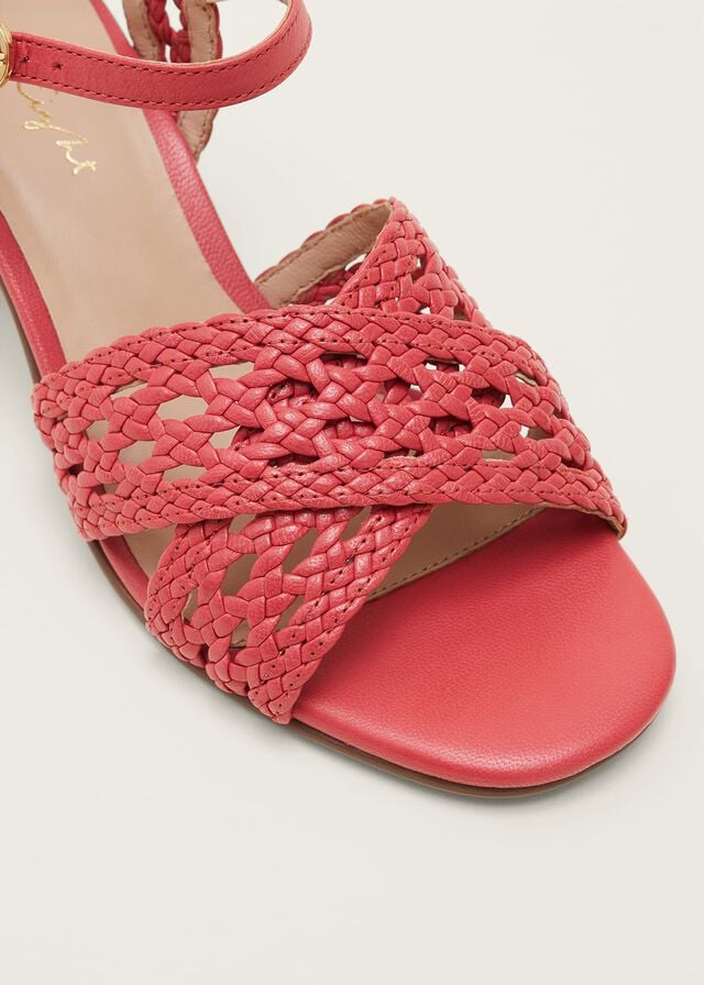 Coral Phase Eight Weaveed Heels | 8190EBZKN