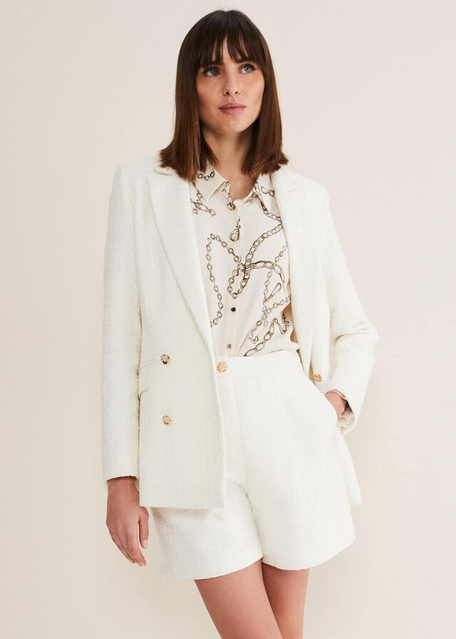 Cream Phase Eight Auden Cream Jackets | 2409ZETCI