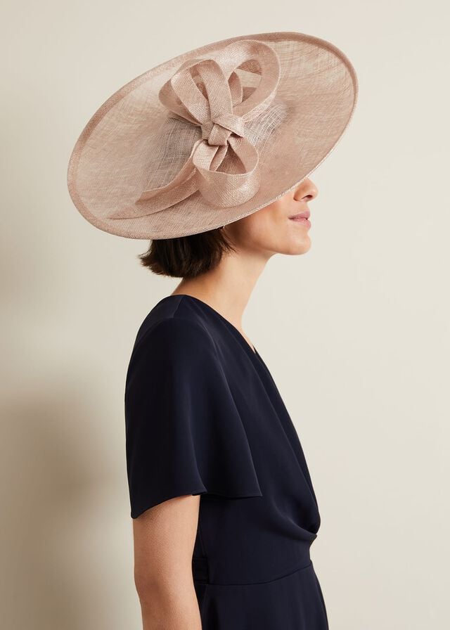 Cream Phase Eight Bow Detail Statement Disc Fascinator Hats | 4132HPXQR