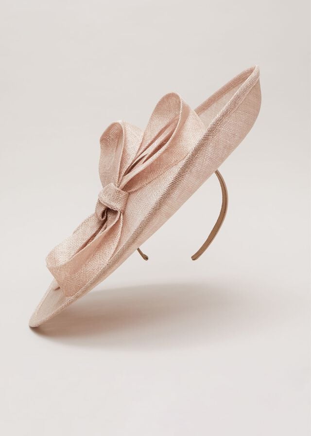 Cream Phase Eight Bow Detail Statement Disc Fascinator Hats | 4132HPXQR