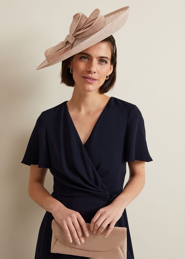 Cream Phase Eight Bow Detail Statement Disc Fascinator Hats | 4132HPXQR