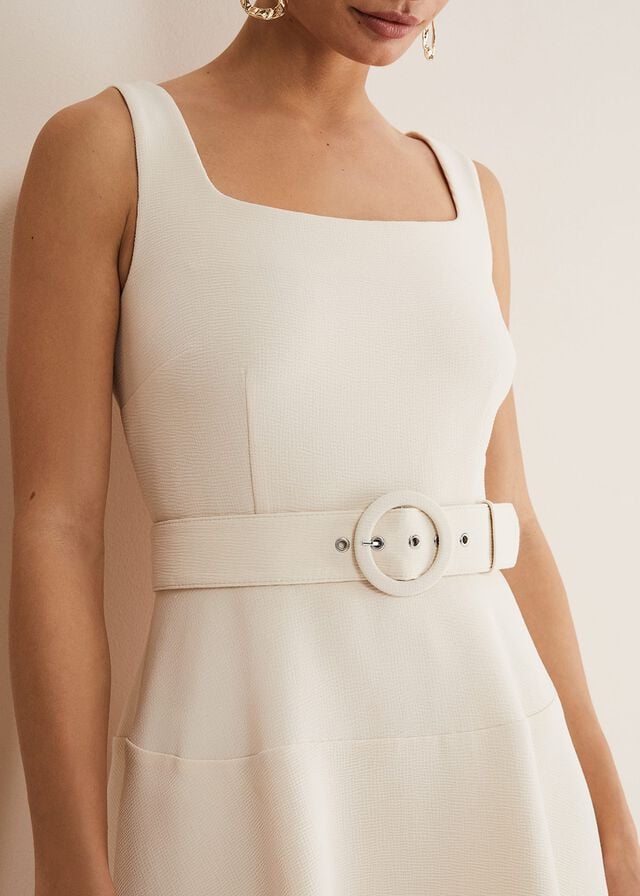 Cream Phase Eight Ethel Fit And Flare Dress | 2431GSMBD