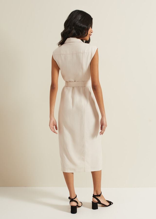 Cream Phase Eight Kristal Utility Dress | 1657ZPYNV