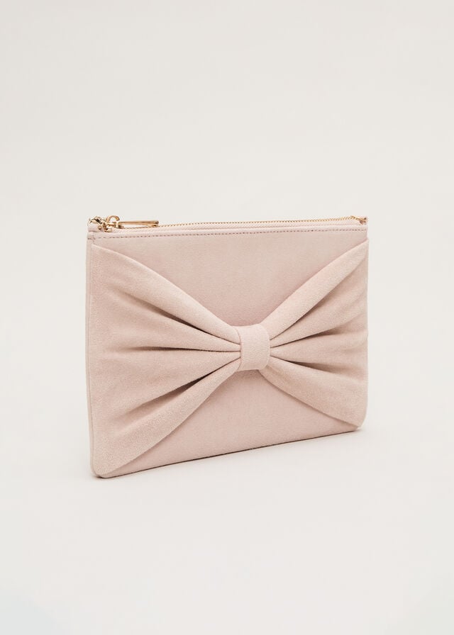 Cream Phase Eight Oversized Bow Bags | 8327LMICG