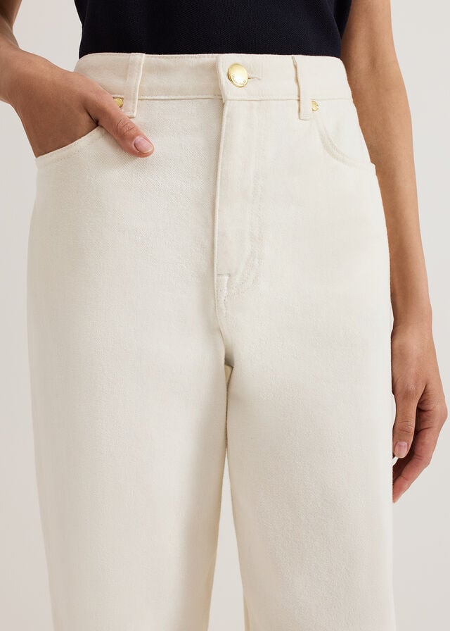 Cream Phase Eight Sophia Barrel Trousers | 4268ZLSCP