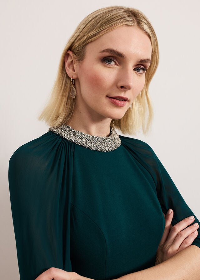 Dark Green Phase Eight Bridie Dress | 3509NPHLG