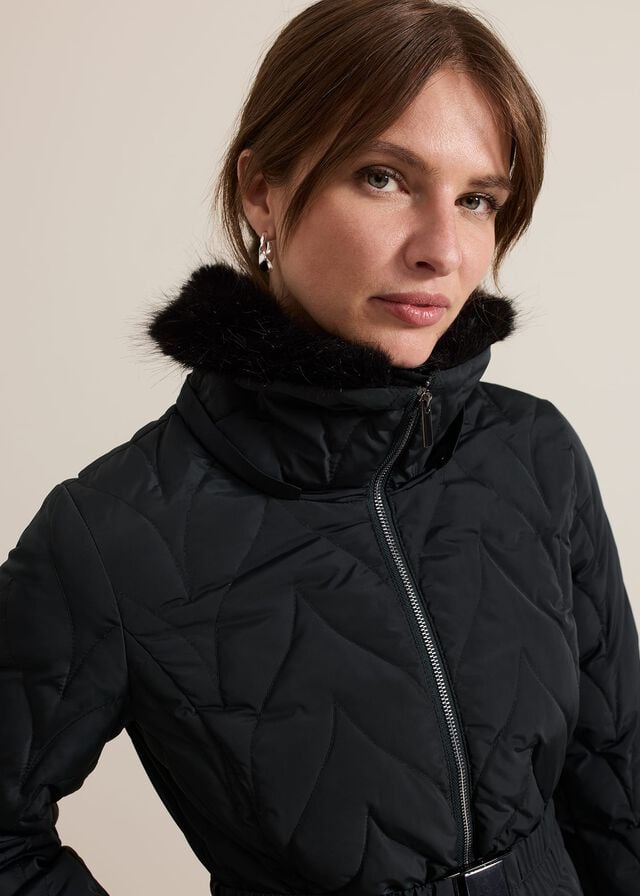Dark Green Phase Eight Petite Hollie Puffer Coats | 1342XSOGC