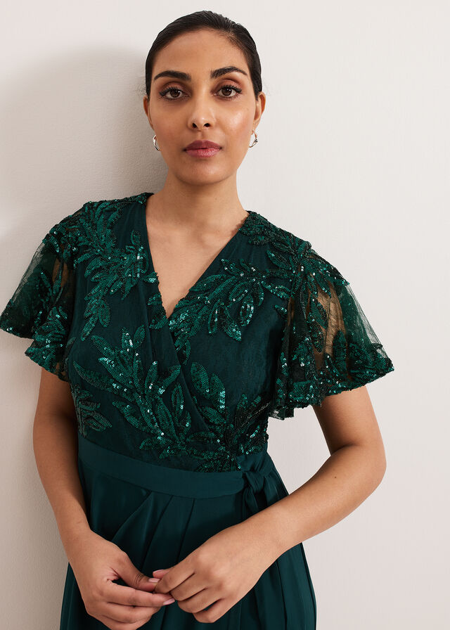 Dark Green Phase Eight Petite Minty Dress | 7351KICNU