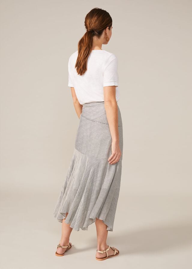 Dark Grey Phase Eight Tilia Stripe Skirts | 4256UMSPQ