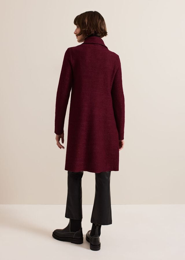 Dark Red Phase Eight Bellona Coats | 8406FEBTW