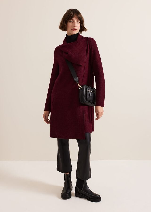 Dark Red Phase Eight Bellona Coats | 8406FEBTW