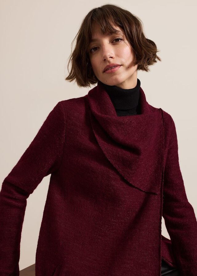Dark Red Phase Eight Bellona Coats | 8406FEBTW