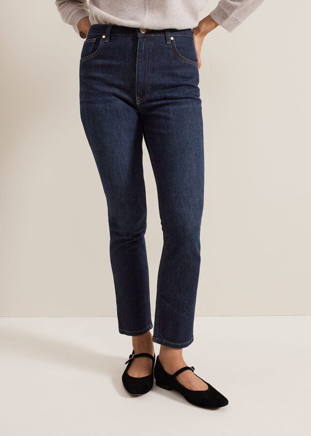 Dark Wash Phase Eight Sara Slim Leg Jeans | 9673XTFEL