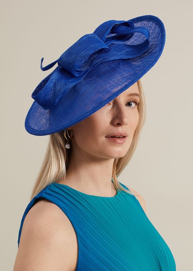 Deep Blue Phase Eight Midi Double Twist Disc Fascinator Hats | 7210TDNUF