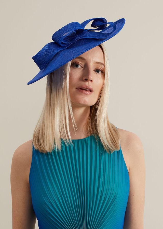 Deep Blue Phase Eight Midi Double Twist Disc Fascinator Hats | 7210TDNUF