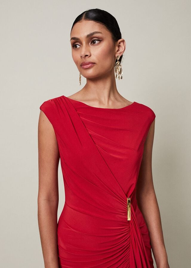 Deep Red Phase Eight Donna Dress | 5781UREMY