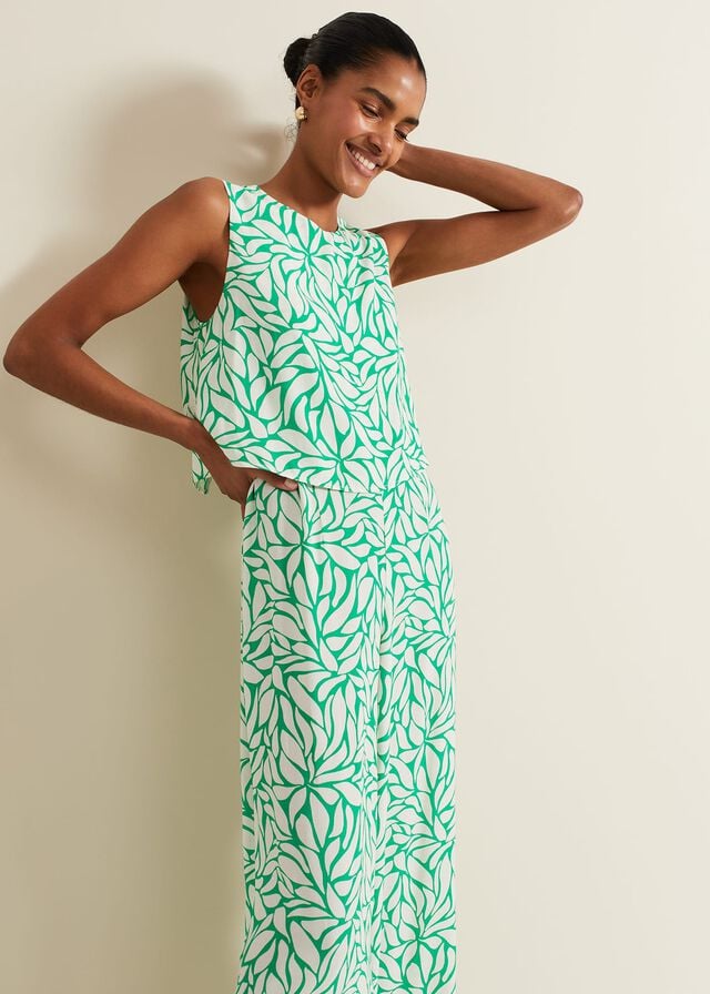 Green Phase Eight Aubrey Geo Dress | 2985NDHGS