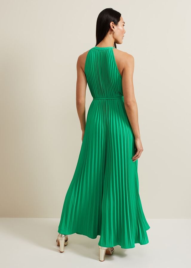 Green Phase Eight Brea Pleat Jumpsuit | 8074IDYTM