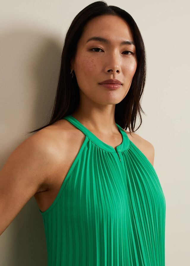 Green Phase Eight Brea Pleat Jumpsuit | 8074IDYTM